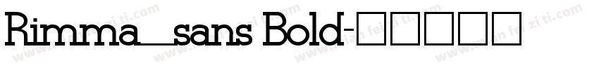Rimma_sans Bold字体转换